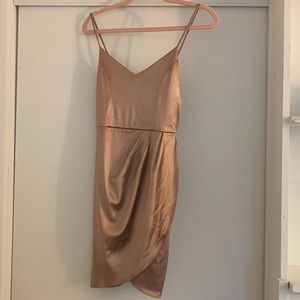Lulus rose gold mini dress